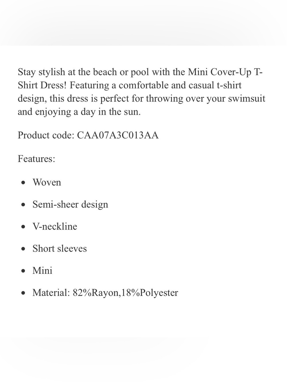 Cupshe Black V-Neck Short Sleeve Swim Coverup - Picture 9 of 10
